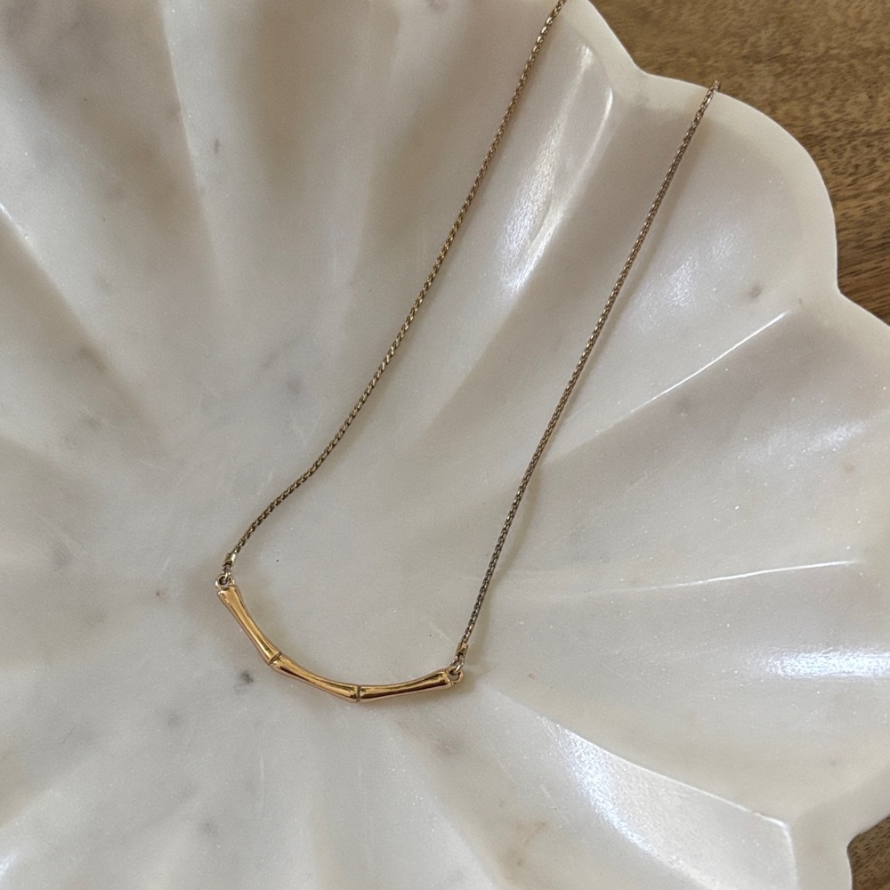 Gold Bamboo Necklace